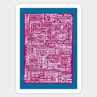 aston villa football club History Words Sticker